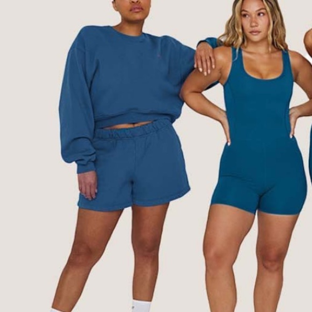 Set active oversized sweatshirt blue - scuba